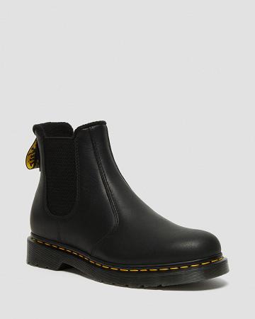 Men's Dr Martens 2976 Warmwair Leather Ankle Boots Black | AU 429MQZ